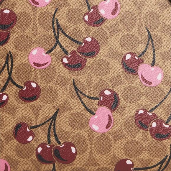 🍒 Gallery Tote Bag In Signature Canvas With Cherry Print - Picture 4 of 11